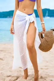 Cupshe Breezy Bliss White Cover-Up Sarong - White,M