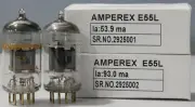 AMPEREX E55L TOP "O" GETTER GOLD PINS MADE IN USA AVO 160 TESTED Qty 1Match Pair