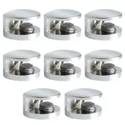 Glass Shelf Brackets, Glass Clamp Glass Railing for 5-8 mm Wood/Glass, 8Pcs