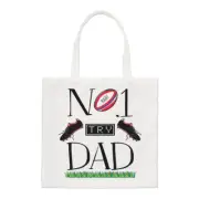 No.1 Dad Rugby Regular Tote Bag Funny Father's Day Present Sport