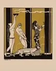 Leopard on a Leash : George Barbier : 1914 : Art Deco Print