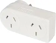 Maxem Power Right Hand Side 2 Socket Double Power Adapter
