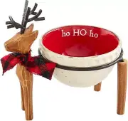 Mud Pie Metal Deer Tidbit Stand, assembled 5 3/4" x 5", Brown