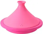 CB Japan 7.8inchs Pink Silicone Round Tagine Pot with Lid (with Recipes)Japan