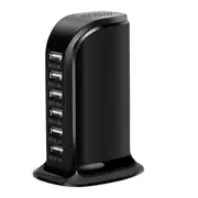 USB Desktop Charger Rapid Tower 6 Port Charging Station USB Power Adapter Wall