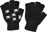 [Generic] Skeleton Cycling Gloves | Children Halloween Cycling Skeleton Mittens | Glowing in The Dark Skull Gloves for Carnival, Masquerade, Christmas Party