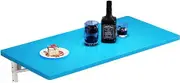 Modern Floating Wall Shelves with Drop Leaf Folding Dining Table Computer Desk Stable Wood Based Panel Load Capacity 40 60Kg Blue 120 * 40Cm