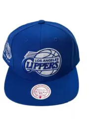 MENS MITCHELL & NESS NBA BACK TO BASICS SNAPBACK HWC CLIPPERS - BLUE