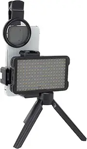 Reduce Reflected Light Device, Rechargeable 2400K‑6400K Dimmable Phone Shoot Selfie Light with 52mm CPL Lens Filter Portable Photography Fill Light for Tattoos Live Streaming