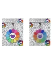 Takashi Murakami rainbow flower keychain
