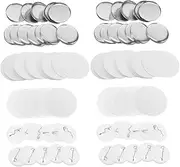 LALAFINA 1 Set Tinplate Badge Consumables Badge Blanks Pin Backer Metal Button Blanks Pin Materials Medal Mounting Kit Badge Protective Film Badge Making Blanks Plastic