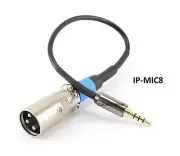 3.5mm TRRS 4-Pole Plug to XLR Plug Hi End/Powered Microphone to iPhone Adapter