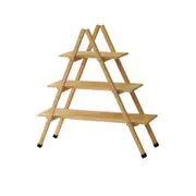 VegTrug 116 x 38.5 x 120cm Natural 3 Shelf A Frame Timber Plant Stand