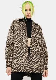 [4SI3NNA] Devon Animal Print Jacket