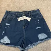 Boohoo Blue Shorts New stonewash size 12