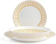Arc 785753 Auberi Table Set 18 Pieces, Glass, Orange