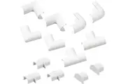 D-Line 13 Piece 20x10mm White Cable Cover Accessory Joiner Kit
