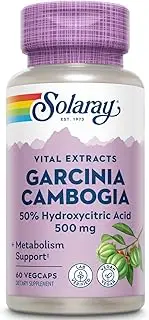 Solaray Guaranteed Potency Garcinia Cambogia Fruit Extract 500 mg VCapsules, 60 Count