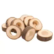 Set of 10 Vintage Napkin Holder Circle Rings for DIY Wooden Pendant