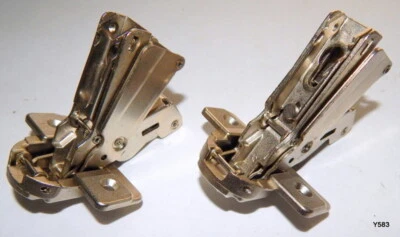 2 QTY Nickel Finish Self Close Folding Hinges 1-3/4" Center