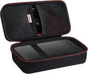 BOVKE Travel Case Replacement for Halo Bolt Air 58830mWh Portable Emergency Power Kit Car Jump Starter with Tire Pump, Car Charger Phone Laptop Battery Holder, Mesh Pocket fit Jumper Cables, Black