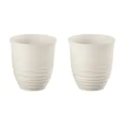 2x Guzzini Earth Tierra 9.5cm/350ml Low Plastic Water/Juice Drinking Tumbler WHT