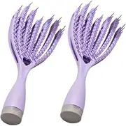 BIUDECO 2pcs Massage Fluffy Comb for Wet Dry Hair Brush Styling Paddle Vent Detangler Brush for Women Travel Hair
