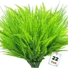22 Bundles Artificial Plants Outdoor, Fake Plants UV Resistant Artificial Bos...