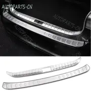 For Lexus LS500 1823 Silver BrushedSteel Inner&Outer Rear Bumper Protector Plate