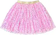 [Magic Park] 1-14Y Toddler Tulle Sequin Skirt Little Girl Tutu Skirts Birthday Holiday Party Girls Solid Color Short Skirt