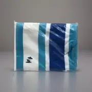New Large Beach Towel Sand Free Quick Dry 75” X 35” Soft Microfiber Blue Stripe
