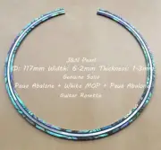 1 Rosette composed of 5 Rings Abalone+White MOP+Abalone for OO,OOO Martin Guitar