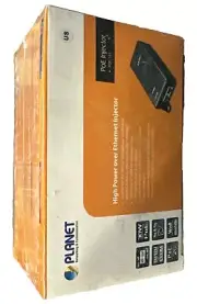 PLANET High Power Over Ethernet Injector PoE-163 (V2) 802.3at Wall Mounted NEW