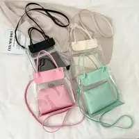 在飛比找蝦皮購物優惠-Anissa pouch 2in1 透明雲母 PVC 單肩包