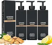 Mane Activator Shampoo, Activator Shampoo for Men, Promotes Growth & Strengthens Hair, Nourishing Hair Follicles, Reduces Hair Loss, Herb Essence for Thickening and Growing（3Pcs）