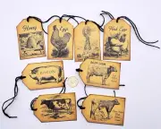 8-Farmhouse-Primitive-Junk Journal-Country-Farm-Linen Cardstock-Hang Tags