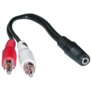 6 inch 3.5mm Stereo to 2 RCA Adapter Cable 30S1-01260