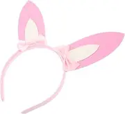 Rabbit Ears Headdress Rabbit Headband Plush Bunny Ears Headband Pigs Bunny Headband Rabbit Ear Headband Inflatable Bunny Costume Chipmunk Ears Hairband Cloth Pink