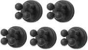 Walquicks 5 Pcs Silicone Toothbrush Holders, Wall Mounted Hooks, Multi-Function Hook Waterproof Self Adhesive Single Toothbrush Hook for Hanging Cleaning Tools Razor in Shower Kitchen Essentials