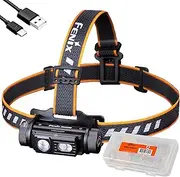 Fenix HM60R Headlamp 1200 Lumen Rechargeable Headlamp with Two Rechargeable Batteries and Lumentac Battery Organizer - 3 Brighteness Levels - Bright and Durable Head Torch with Type C Charging port