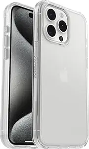 OtterBox Symmetry Clear Case for iPhone 15 Pro Max, Shockproof, Drop Proof, Protective Thin Case, 3X Tested to Military Standard, Clear