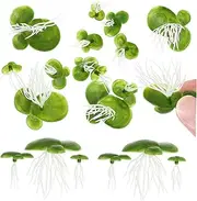 DINHEAROM 2Packs Artificial Duckweed Plants Decor Realistic Plastic Water Plants for Fish Tank Aquarium Decorations Durable Safe with Fresh Natural Color