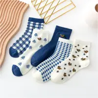 在飛比找蝦皮購物優惠-【日光手感】日系千鳥格松鼠中筒襪(5色)S193 松鼠襪子 