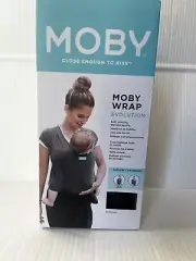 Moby Wrap Evolution Adjustable (one size) Baby Carrier Wrap (8-30lbs) Charcoal