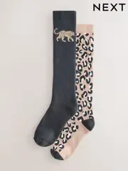 Leopard Welly Socks 2 Pack (AJ0067) | $23