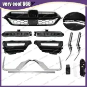 Fits Honda CRV 2020-2022 Front Grille Headlight Trim Fog Light Bracket Set 11pcs (for: Honda)