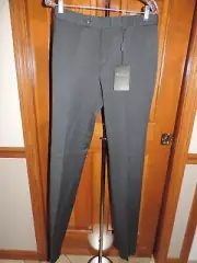Ben Sherman Slacks 30 Men's Dress Pants Flat Front 100% Wool Charcoal Size 30W