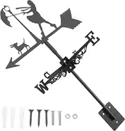 Gogogmee Wind Vane Weathervane Ornament Retro Iron Garden Decor Durable Weather Vane for Outdoor Use Metal Direction Indicator for Home Decoration