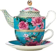 Maxwell & Williams Teas & C's Silk Road Tea for One with Infuser 380ML Aqua Gift Boxed