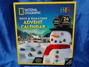 NATIONAL GEOGRAPHIC ROCK & GEMSTONE ADVENT CALENDAR DIG KIT & ACTIVITY SHEET NEW